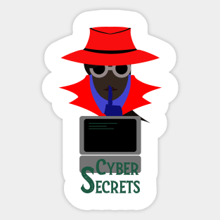 Lady Red (Cyber Secrets Afro): A Cybersecurity Design Sticker